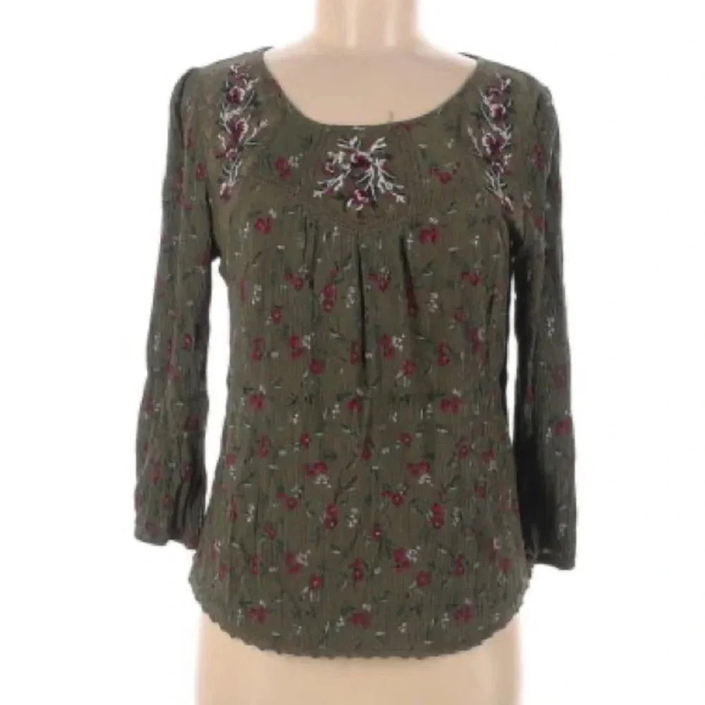 MASON & BELLE NWT STITCH FOX EMBROIDERED SWING TOP SIZE SMALL